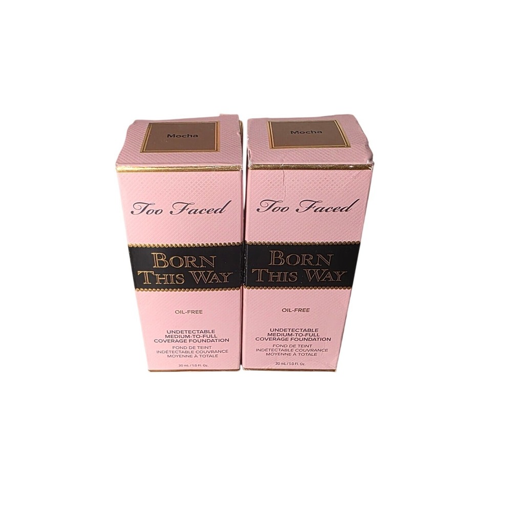 Too Faced Born This Way Foundation Mocha 1oz 30mL NIB Lot of 2